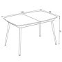 Mesa de Comedor Extensible Yense 125 (165/125x75x80cm)