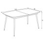 Mesa de Comedor Extensible Yense 145 (145/185x75x90cm)