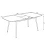 Mesa de Comedor Extensible Yense 145 (145/185x75x90cm)