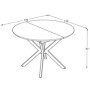 Mesa de Comedor Extensible Dobok (145/110x110x77cm)