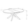Mesa de Comedor Extensible Meli (188/138x76x138cm)