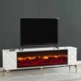 TV base con Ef. Chimenea y hermana. Sonido Inc. Madrid (180x58x36cm)