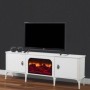 TV base con Ef. Chimenea y hermana. Sonido Inc. Alev (180x54x36cm)