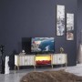 TV base con Ef. Chimenea y hermana. Sonido Inc. Andolu