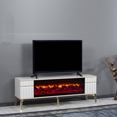 Base TV Isik con Ef. Chimenea y hermana. Sonido Inc. (150x55x36)