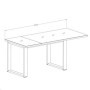 Mesa de Comedor Extensible Helio II (130/175x76x80cm)