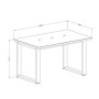 Mesa de Comedor Extensible Helio II (130/175x76x80cm)