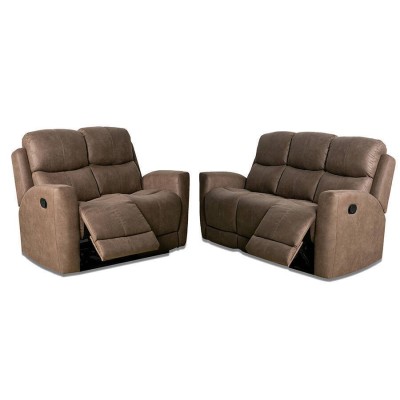Pack Sofá Relax 2L + 3 Plazas Alaska Color: Marengo