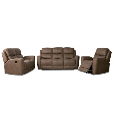 1 Pack Sofá 2L + 3 Plazas + Sillón Alaska Color: Marengo