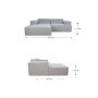 Sofá 1L + Chaise Long Everest (232x170cm) Con Oferta Impermeabilización