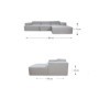 Sofá 2L + Chaise Long Everest (318x170cm) Con Oferta Impermeabilización