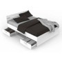 Pack Cama Michigan Blanca + Somier + Colchón Basic 15HR (200x140cm)