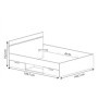 Pack Cama Michigan Blanca + Somier + Colchón Basic 15HR (200x140cm)