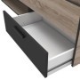 Pack Cama Michigan Roble/Gris + Somier + Colchón Basic 15HR (190x140cm)