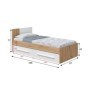 Cama juvenil de madera con cajones Noa