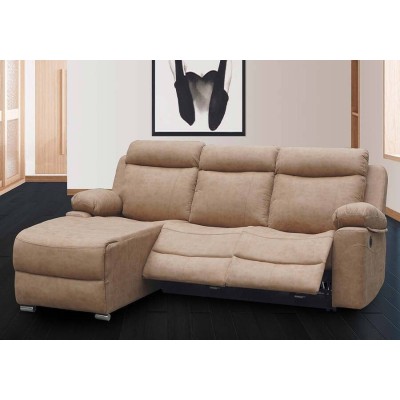 Sofá 2L + Chaise Long Relax con Función Eléctrica Menfis (276x187cm)