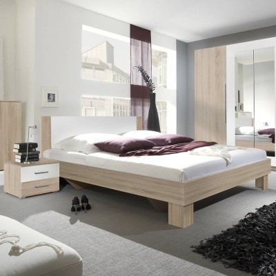 Estructura Cama Vera c/ 2 Mesitas de Noche