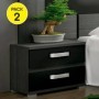 Pack 2 Mesitas de Noche Rambla (Gris/Negro)