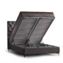 Cama Doble Tapizada Memolux (c/ Plataforma + Sistema Elevador) + Colchón Opc.