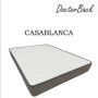 Cama Estofada Silencio c/Cristais e Espelho c/Detalhes a volta em Dourado (Cabeceira Longa) + Colchão Opc.