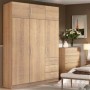 Armario 6 Puertas Batientes + 3 Cajones Teckno