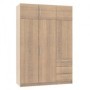 Armario 6 Puertas Batientes + 3 Cajones Teckno