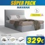 Super Pack Cama Havana + Colchão Back Ortopédico