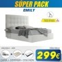 Super Pack Cama Emily + Colchão Back Ortopédico