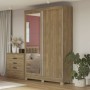 Armario 2 puertas correderas con espejo + 2 cajones abiertos