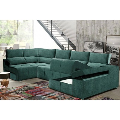 Sofá Esquina c/ Cama + Chaise Long Jupiter (345x160cm)