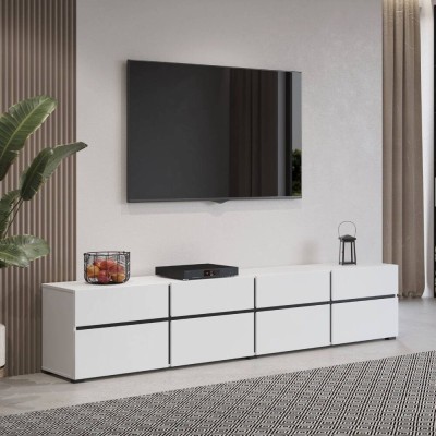 Base Tv 4 Portas + 4 Gavetas Cross