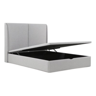 Cama Estofada Madrid c/ Sistema Elevatório e Baú Inc. + Colchão Opc.