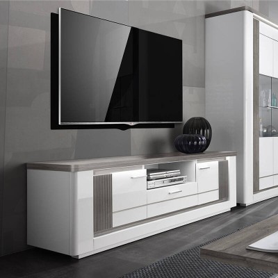 Base para TV Bellaria Lacada (con Luz LED)