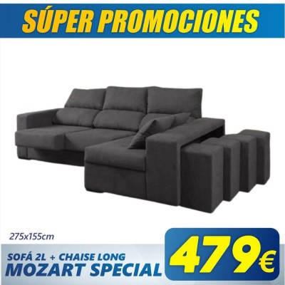 Sofá 2L + Chaise Long Mozart Special (275x155cm)