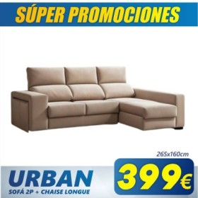 Sofá 2 Plazas + Chaise Long Urban (265x160cm)