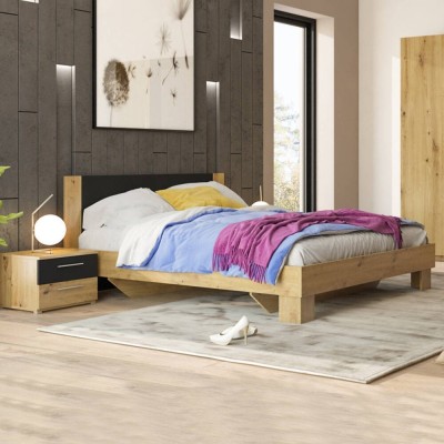 Estructura Cama Vera c/ 2 Mesitas de Noche