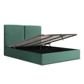 Cama de Casal Estofada Madalena + Estrado, Sistema Elevatório. + Colchão Opc.
