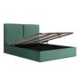 Cama de Casal Estofada Madalena + Estrado, Sistema Elevatório. + Colchão Opc.