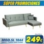 Sofá 3L + Chaise Long c/ Cama Mod. SL1044 (234x150cm)