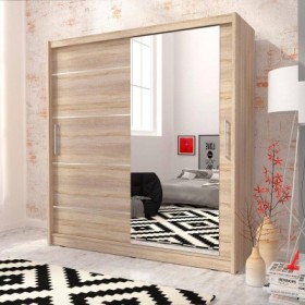 Armario 2 Puertas Correderas c/ Espejo Maja 1 Alu