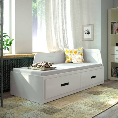 Pack Cama Dupla Infantil Mia + Colchão Doctor Back Ortopédico 200x80cm (White)