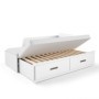 Pack Cama Dupla Infantil Mia + Colchão Doctor Back Ortopédico 200x80cm (White)