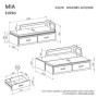 Pack Cama Dupla Infantil Mia + Colchão Doctor Back Ortopédico 200x80cm (Antracite)