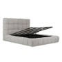 Cama Tapizada Abatible Charme c/ Baúl Y Fondo de Madera + Colchón Opc.