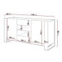 Aparador Wood – 2 Puertas + 2 Cajones