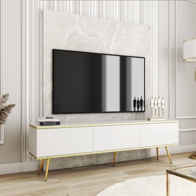 Mueble TV 3 Puertas Oro