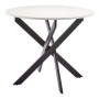 Mesa de Comedor Fija Redonda Blanca c/ Patas Negras Bolton (90x75cm)