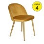 Pack de 4 sillas Zaragoza (Terciopelo dorado)