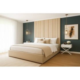 Cama Tapizada Braga + Colchón Opcional Cama Tapizada Braga + Colchón Opcional