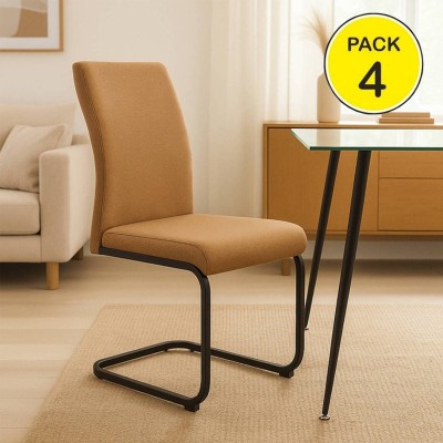 Pack 4 Sillas de Salón Tacoma (Marrón Canela)